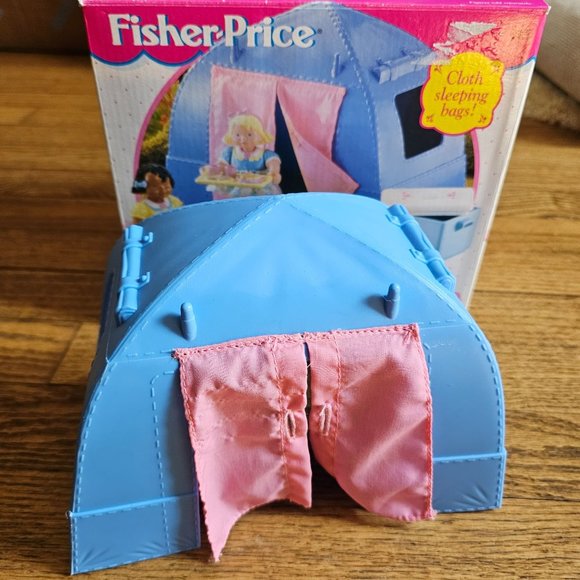 Vintage Fisher Price Dream Dollhouse Family Camping Tent - Picture 2 of 7